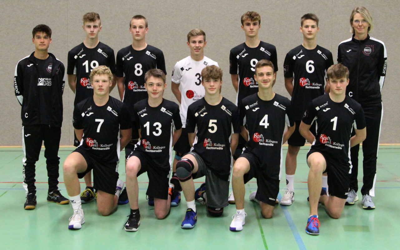 Hinten von links: Trainer Tom Keilbart, Nils Immig, Jonas Griesel, Jarik tom Suden, Niklas Uffmann, Emil Mauntel, Trainerin Anne Schade Vorne von links: Henry Kentzler, Fabian Jandrey, Eric Berkenkamp, Peer Rolfsen, Jonathan Eggert