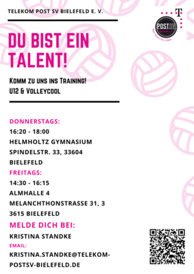 Telekom Post SV Bielefeld Anmelde Flyer